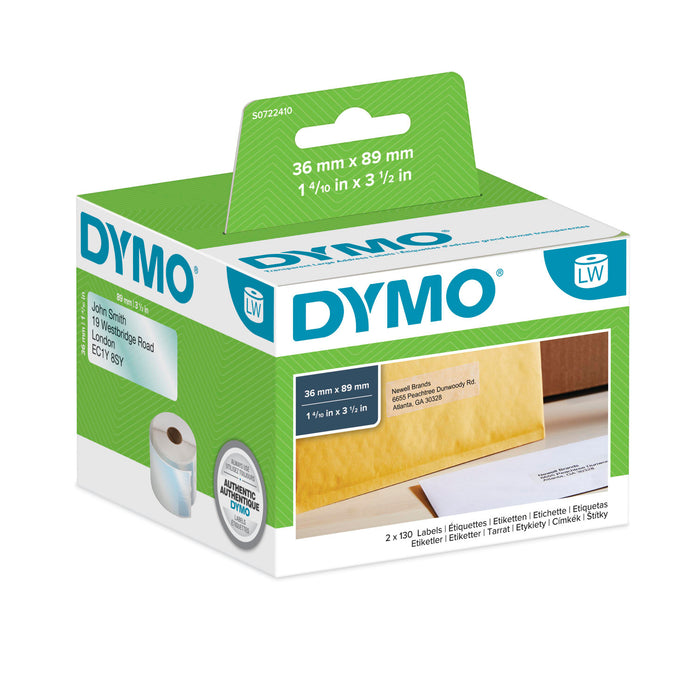 Dymo LabelWriter Large Address Labels Clear (36 x 89mm)