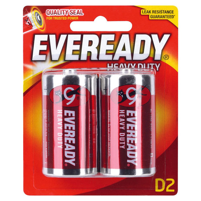 Eveready D Heavy Duty Battery 2 Pack