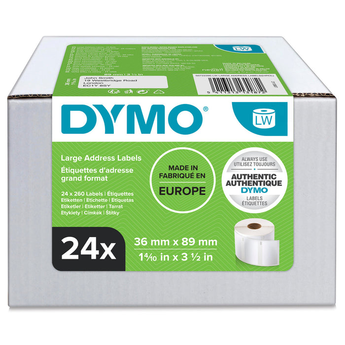 DYMO LabelWriter Large Address Labels 24PK (36mm x 89mm)