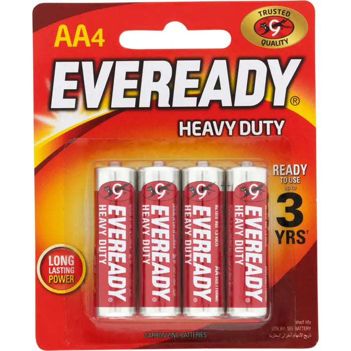 Eveready AA Heavy Duty Battery 4 Pack