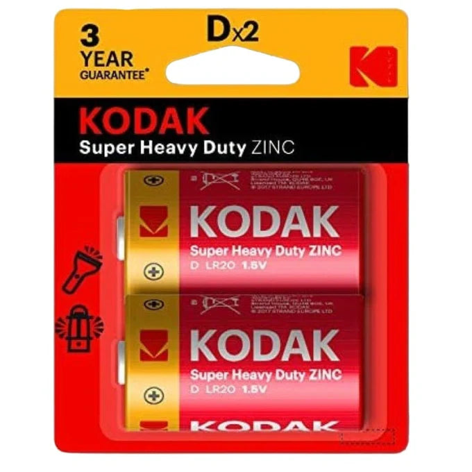 Kodak D Extra Heavy Duty Battery 2 Pack