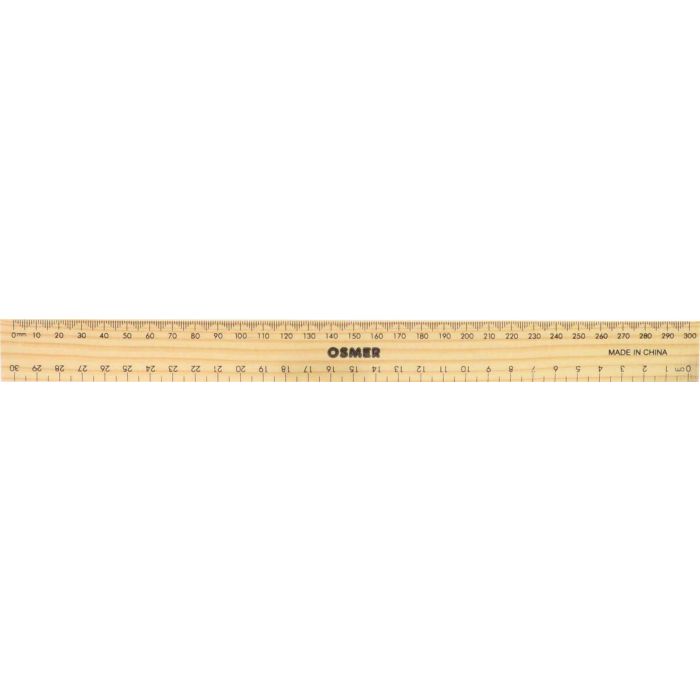 Osmer Wooden Ruler (30cm)