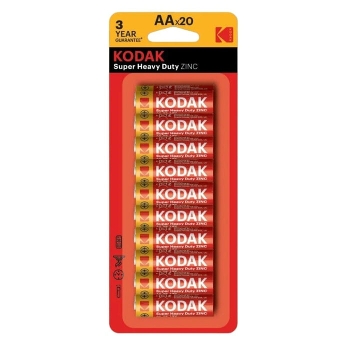 Kodak Zinc AA Batteries 20 Pack