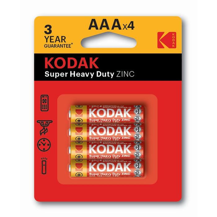 Kodak AAA Extra Heavy Duty Battery 4 Pack