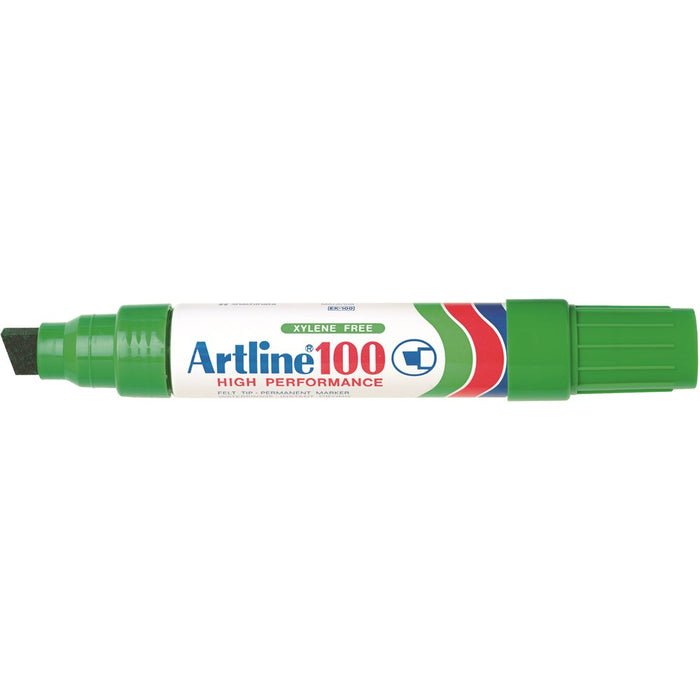 Artline 100 Chisel Tip Permanent Marker Green