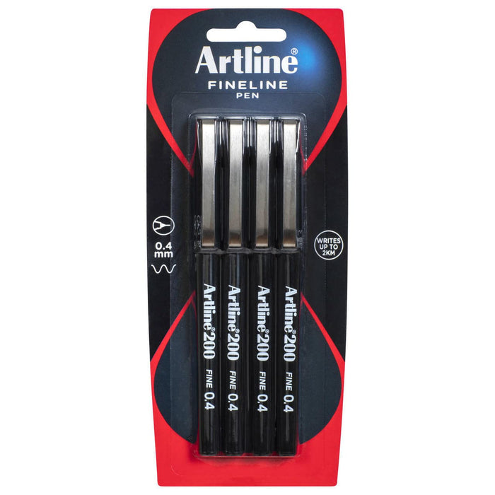 Artline 200 Fineliner 0.4mm Black