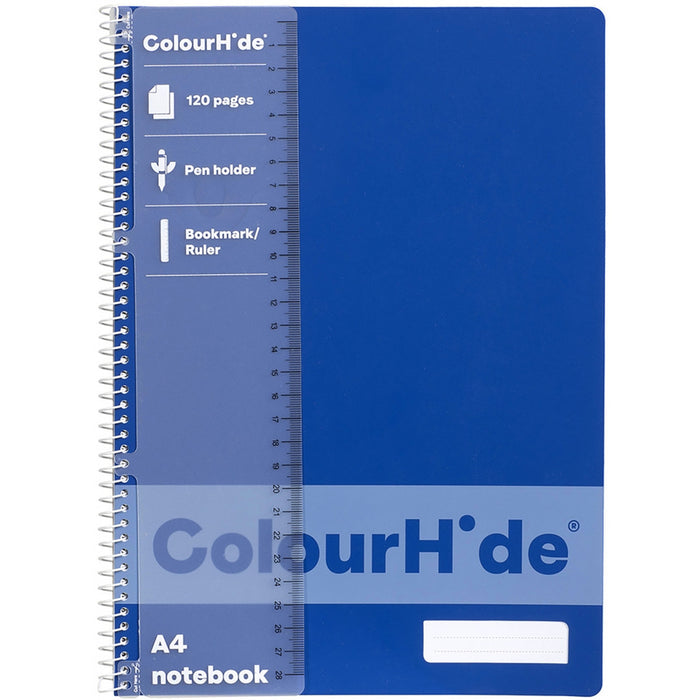 Colourhide A4 120 Page Notebook Classic Blue