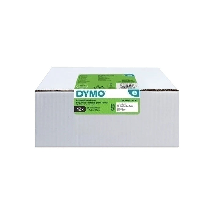 DYMO LabelWriter Large Address Labels (36mm x 89mm) 12PK