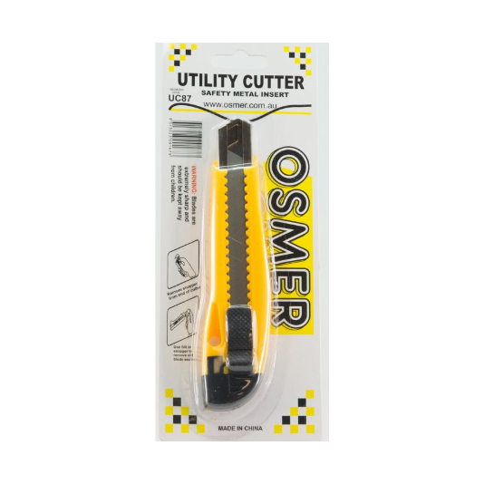 Osmer UC87 Utility Blade Heavy Duty Cutter - Slide Lock