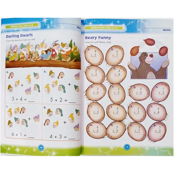 Disney - Addition & Subtraction Educational Workbook