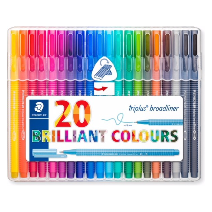 Staedtler - Triplus Broadliner - Assorted - Wallet of 20