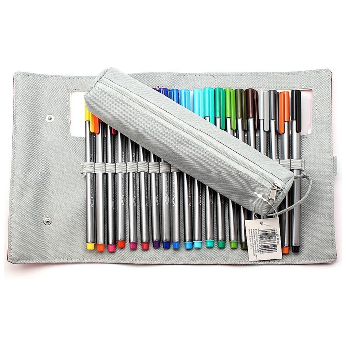 Staedtler Triplus Fineliners 20 Assorted Colours with Pencil Case