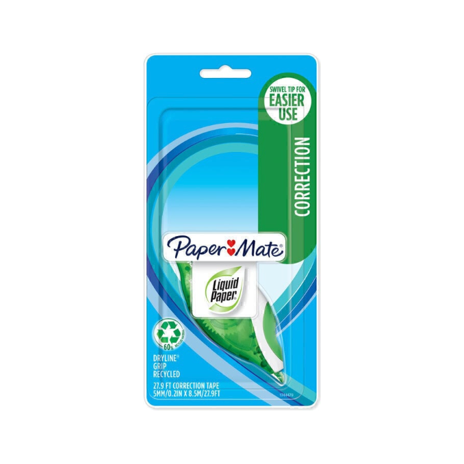 Paper Mate Liquid Paper Dryline Grip Correction Tape (1 Pack)