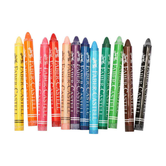 Faber Castell 12 Wax Crayons