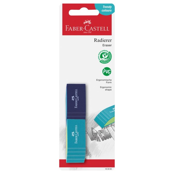 Faber Castell Bicolor Eraser (2 Pack)