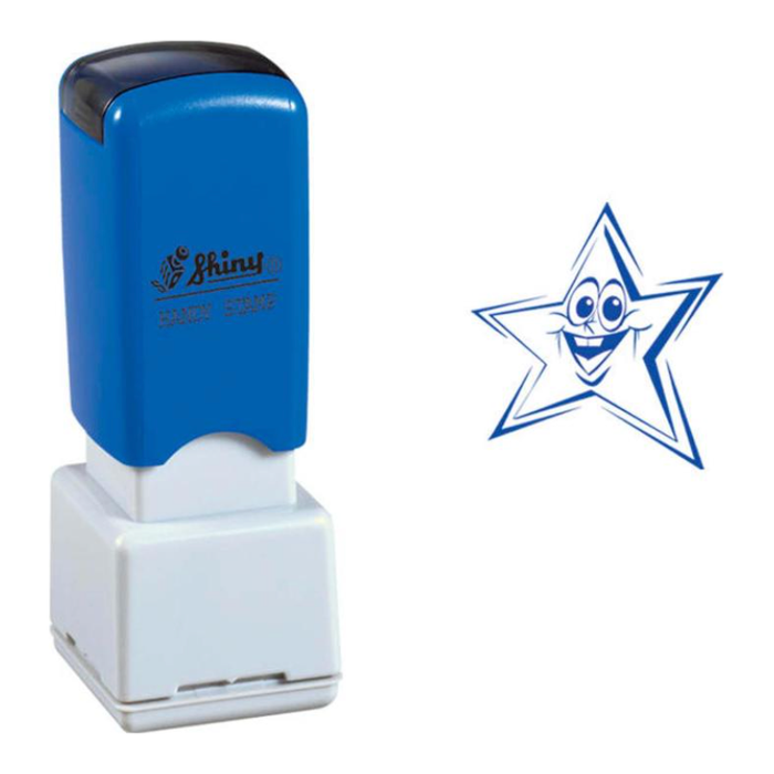 Staedtler Shiny Merit Stamp - Funny Face Star (Blue)