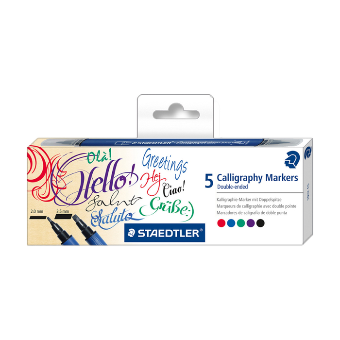 Staedtler Pen Calligraphy Duo 2.0mm/3.5mm Assorted Colours