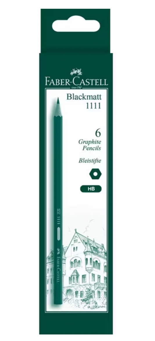 Faber-Castell 1111 Graphite Pencils HB 6 Pack