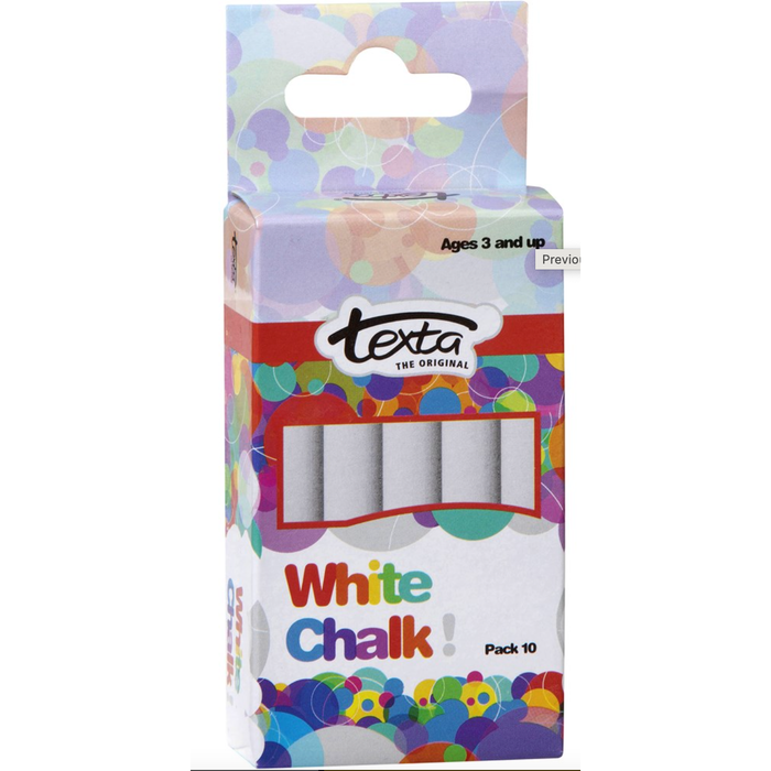 Texta Chalk White Pack Of 10