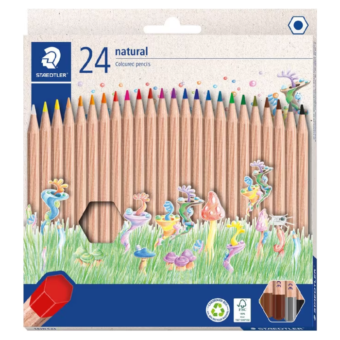 Staedtler Natural Coloured Pencils 24 Pack