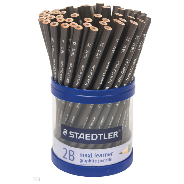 STAEDTLER NORIS CLUB MAXI LEARNER GRAPHITE PENCILS 2B CUP 70