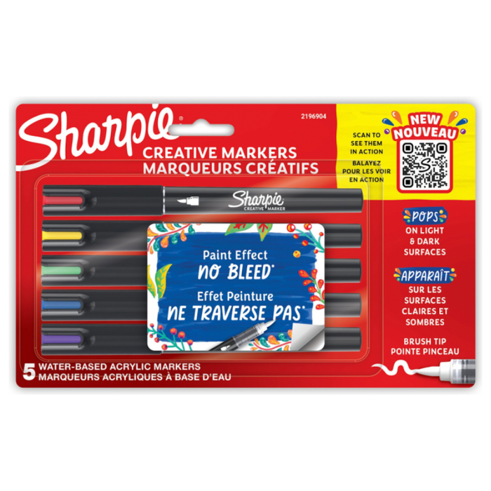 Sharpie Creative Marker Acrylic Brush (5 Pack)