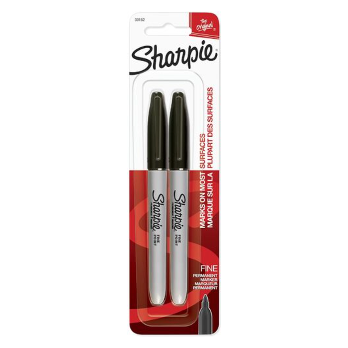 Sharpie Fine Point Marker Black (2 Pack)