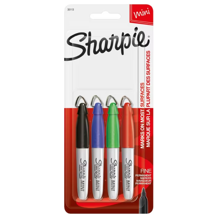 Sharpie Mini Permanent Markers Assorted (4 Pack)