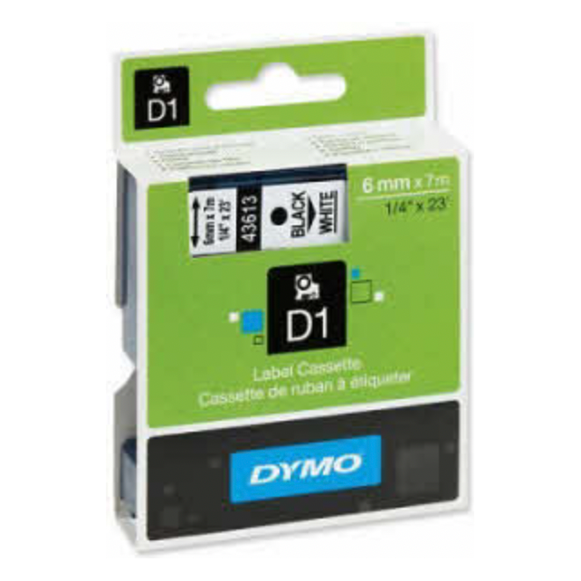 DYMO D1 Label Tape- Black on White