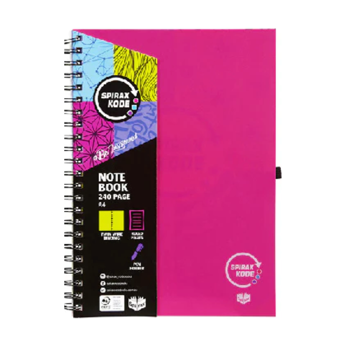 Spirax Kode A4 Notebook 240pg (Assorted Colours)