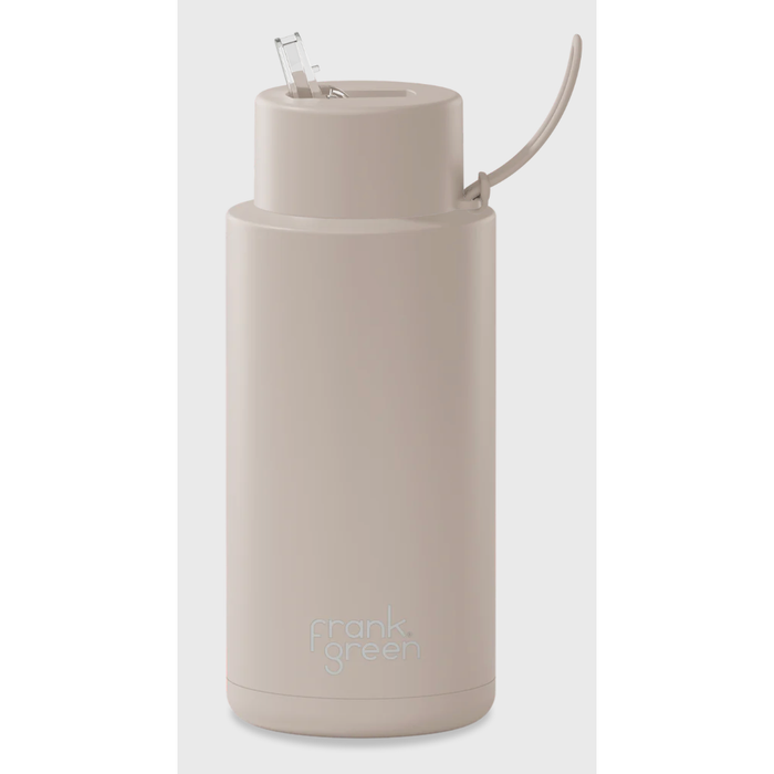 Frank Green 1L Stainless Steel Ceramic Reusable Bottle with Straw Lid