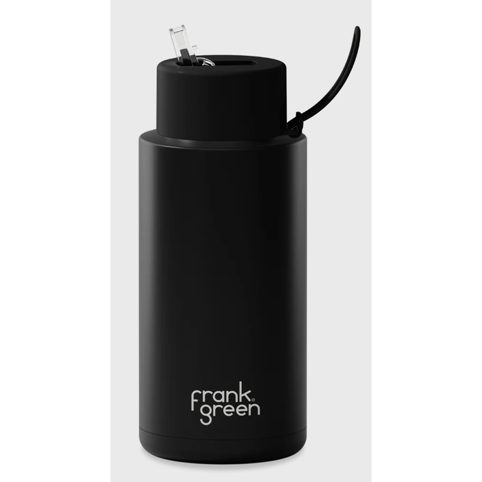 Frank Green 1L Stainless Steel Ceramic Reusable Bottle with Straw Lid