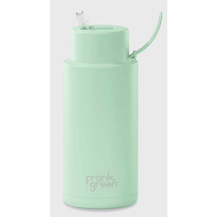 Frank Green 1L Stainless Steel Ceramic Reusable Bottle with Straw Lid