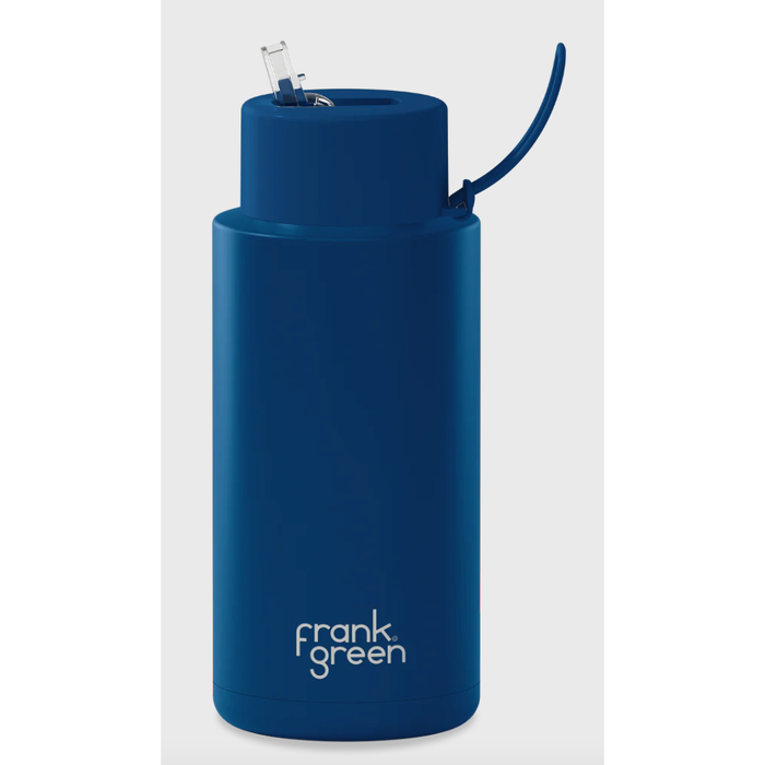 Frank Green 1L Stainless Steel Ceramic Reusable Bottle with Straw Lid