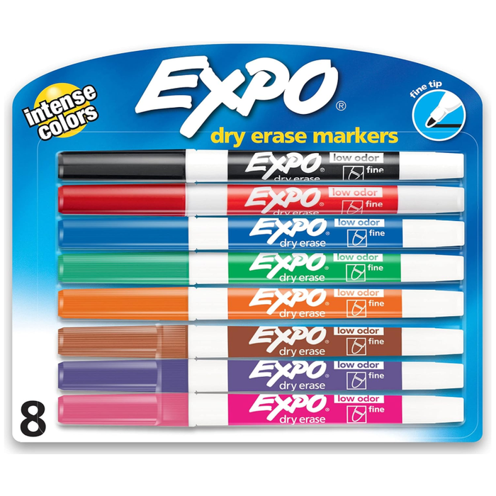 Expo Low Odour Fine Whiteboard Marker (8 Pack)