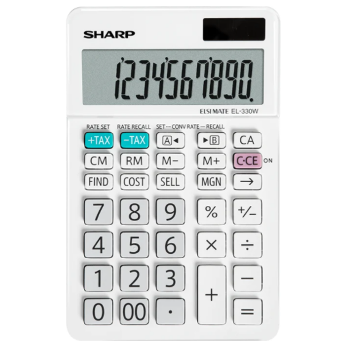 Sharp 10 Digit Desktop Calculator EL-330WB