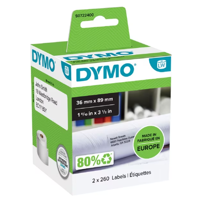 DYMO LabelWriter Large Address Labels (36mm x 89mm)