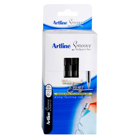 Artline Smoove Ballpoint Pens Black