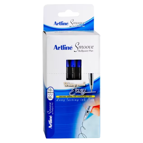 Artline Smoove Ballpoint Pens Blue