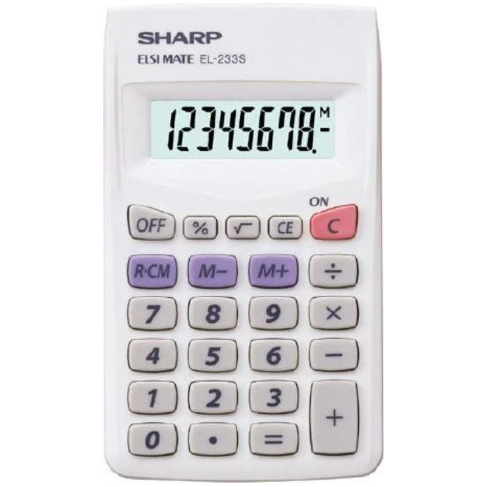 Sharp 8 Digit Pocket Calculator EL-233SB