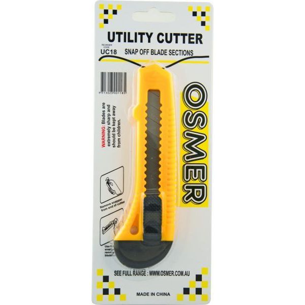 Osmer UC18 Utility Blade Light Duty Cutter - Slide Lock